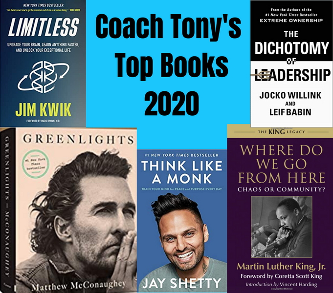 Coach Tony's Top 10 Books of 2020